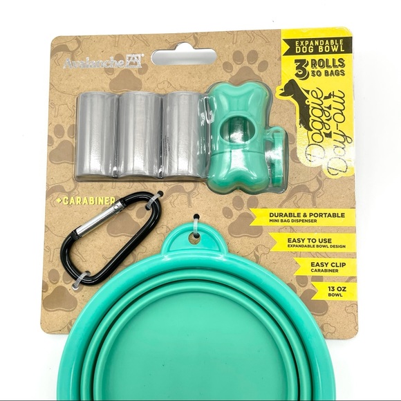 Avalanche Dogs Collapsible Travel Bowl Dog Bag Set - Picture 2 of 6